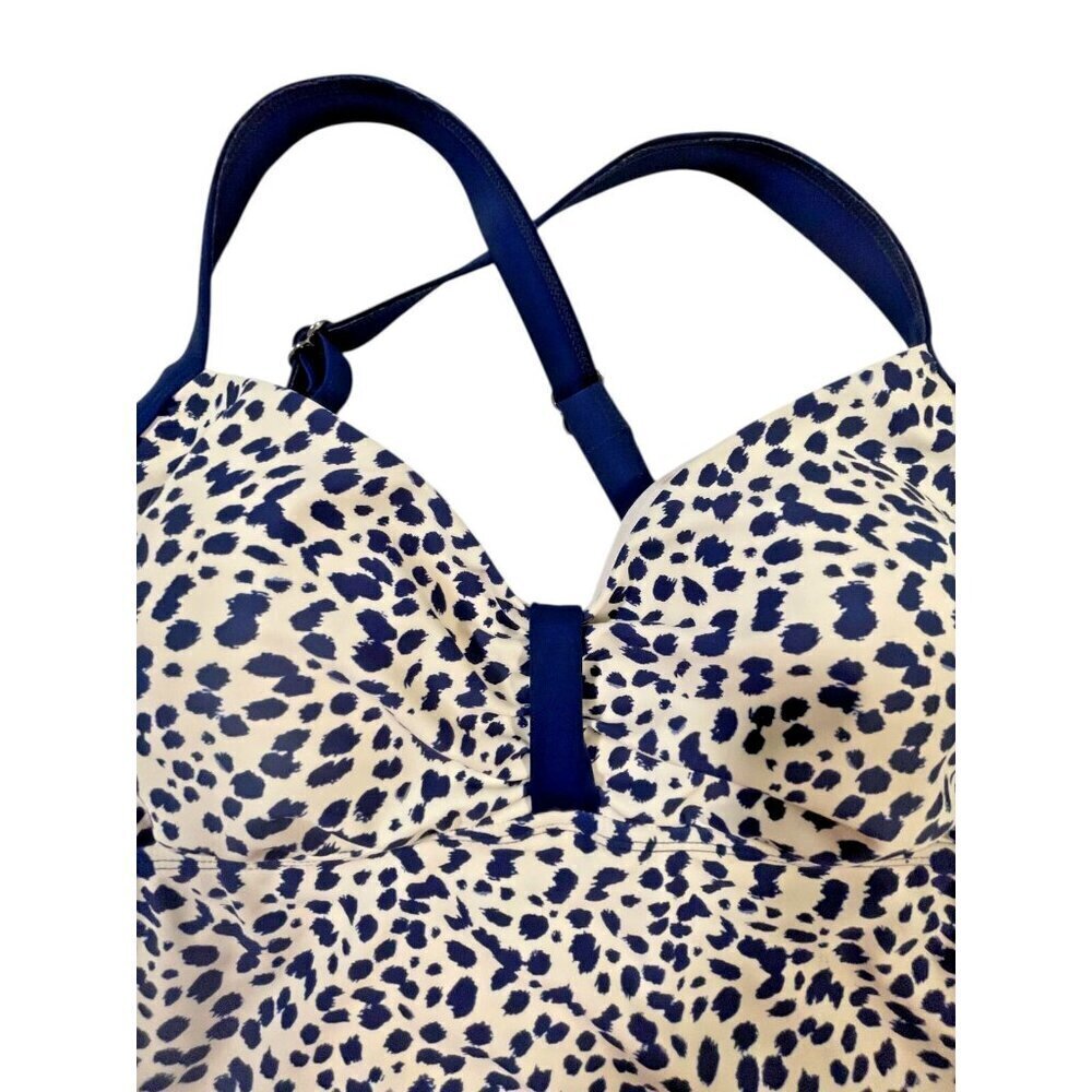South Point Leopard Print Tankini Top Size 16W Adjustable Straps - Picture 4 of 5